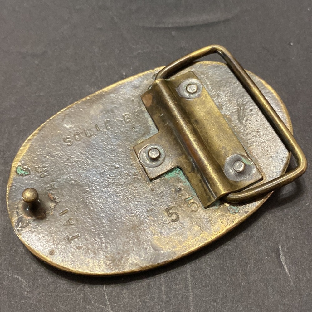 Vintage 1927 Rolls Royce Rolls-Royce Solid Brass Belt Buckle View 3